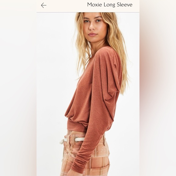 Free People ~ Moxie Long Sleeve ~ Medium ~ 
Color ~ Brick Wall ~ NWT - Picture 7 of 11